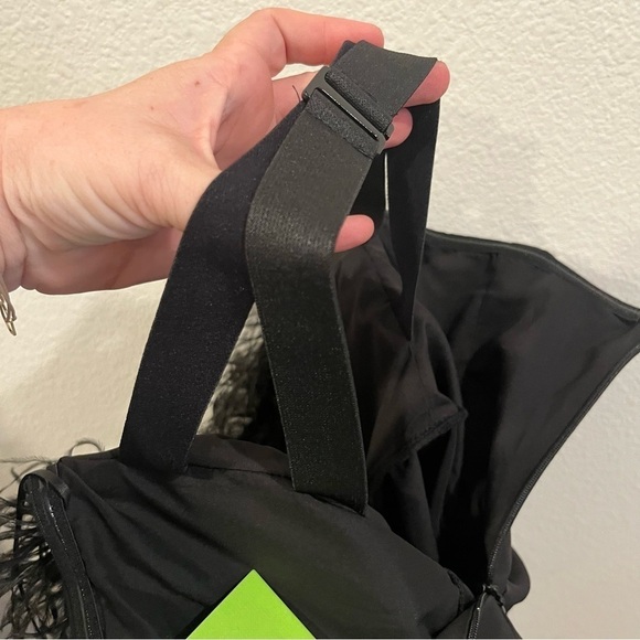 NEW Feather Trim Strapless Minidress Sam Edelman black size 10 - Picture 8 of 13